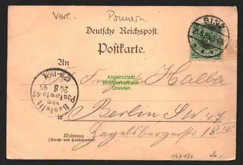 147151 Ansichtskarte Insel Rügen Fürstl. Jagdschloss bei Binz Granitz Vorläufer 1895