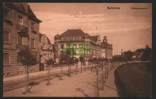 146582 Ansichtskarte Karlsruhe 1910 Hildaprommenade