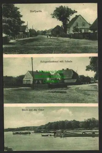 146608 Ansichtskarte Költsch Kr. Freystadt N.-Schlesien 1940 Kriegerdenkmal mit Schule Oder