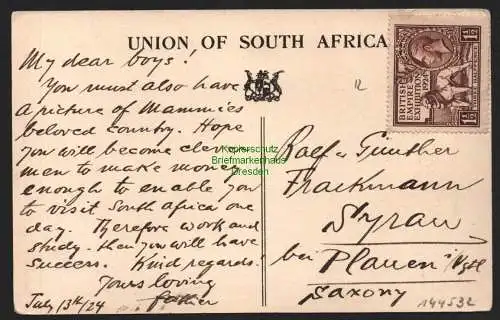 144532 AK Capetown & Table Mountain 1924 Union of South Africa