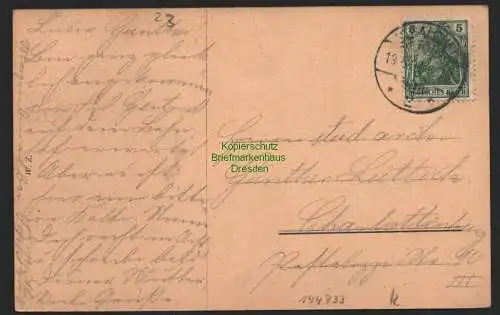 144733 AK Stralsund Knieperwall 1909 Spielhagen´s Studierstube