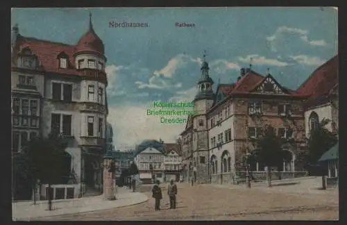 144782 Ansichtskarte Nordhausen Rathaus um 1927