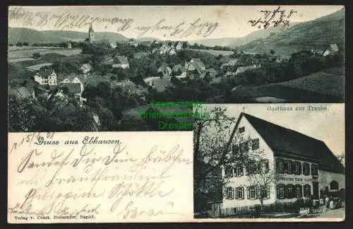 143633 Ansichtskarte Ebhausen Gasthaus zur Traube 1901