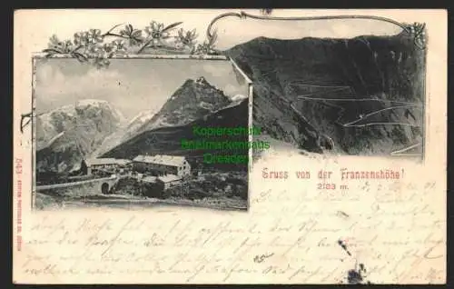 143386 Ansichtskarte Franzenshöhe 2183 m  Hotel Unterkunftshaus 1901