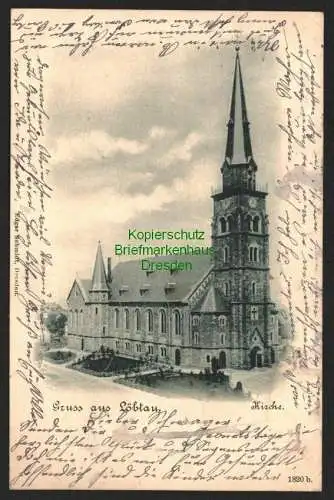 143352 Ansichtskarte Dresden Löbtau 1900 Kirche Vollbild