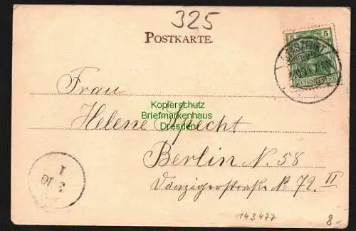 143477 AK Stassfurt 1904 Wassertorstrasse mit Postamt