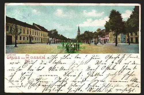 143617 Ansichtskarte Zossen Markt 1909