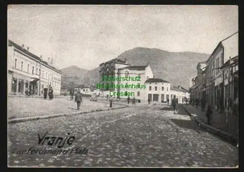 143444 AK Vranje Serbien Zarferdinand Platz Feldpostkarte um 1918