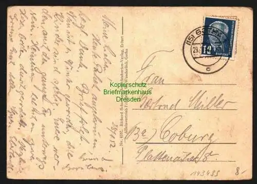 143499 AK Gotha Thür. Schellenbrunnen und Brühl 1952