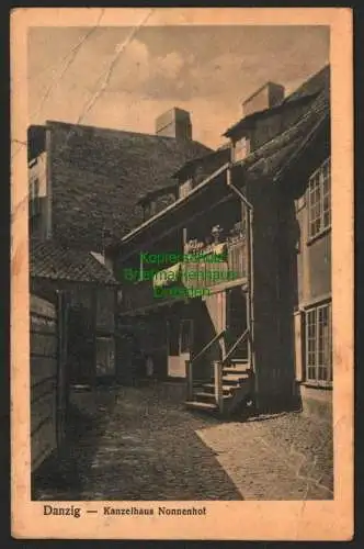 142922 Ansichtskarte Danzig 1913 Kanzelhaus Nonnenhof Gdansk