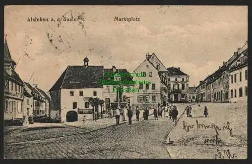 143176 Ansichtskarte Alsleben an der Saale Marktplatz 1922