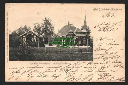 142962 Ansichtskarte Jungborn i. Harz 1903 Speisesaal Gesellschaftssäle Stapelburg