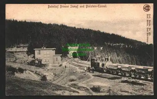 143236 AK Bahnhof Braune Sumpf und Bielstein Tunnel Kloster Michaelstein um 1905