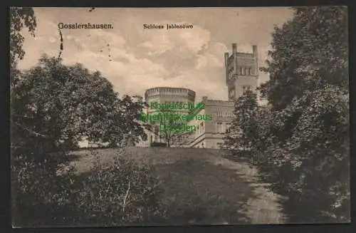 142893 Ansichtskarte Jablonowo Pomorskie Goßlershausen Schloss Westpreußen 1916