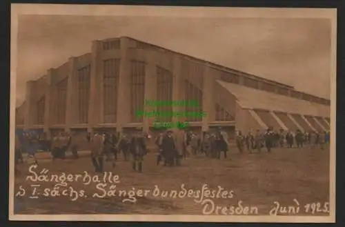 143302 AK Dresden 1925 super Fotokarte Sängerhalle I. sächs. Sängerbundesfestes