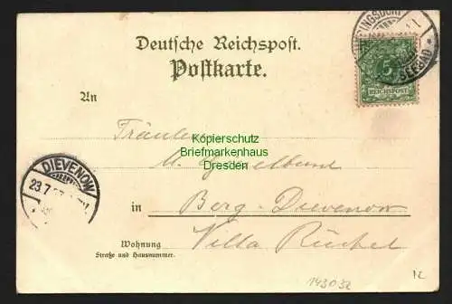 143032 AK Litho Heringsdorf Kurhaus 1897