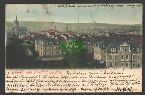 141189 AK Freital Deuben vom Friedhof gesehen 1900