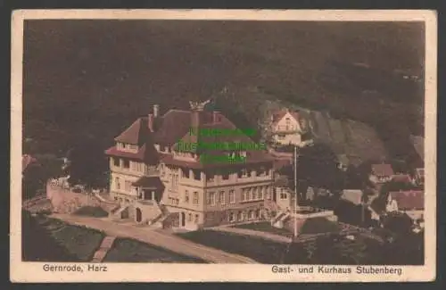 141000 AK Gernrode Harz Gasthaus Kurhaus Stubenberg 1950