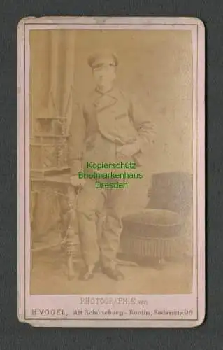 137468 Foto auf Hartpappe Soldat Alt Schöneberg Berlin Sedanstr. 96 Reklame Atel