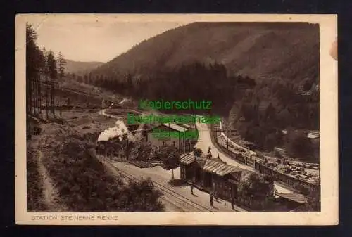 121363 AK Bahnhof Station Steinerne Renne 1918 Feldpost Wernigerode