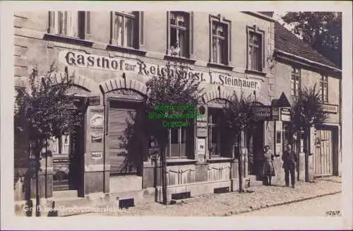 157189 Ansichtskarte Groß Rottmersleben um 1920 Gasthof zur Reichspost Steinhauer Gasthaus