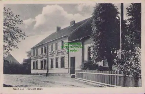 157246 Ansichtskarte Reetzerhütten Wiesenburg Mark 1935 Gast- Logis Haus Neue Welt Gebert