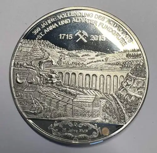 B-50115 große Medallie 1. Dresdner Medallienmünze 71 Gramm Zinn mit Kupferstift