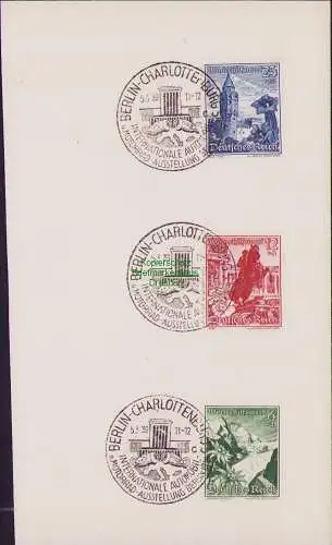 B-16444 Briefstück 678 680 682 Winterhilfswerk Ostmarklandschaften u Alpenblumen