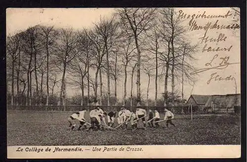 76047 AK Le College de Normandie Une Partie de Crosse 1903 Couterne Hockey Spiel