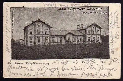 65314 AK Aleksandrow pogr Nowa Ekspedycya Towarowa 1915