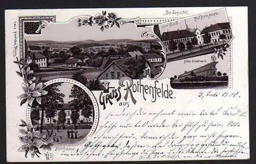 63889 AK Bad Rothenfelde Litho Kurhaus Hotel 1900