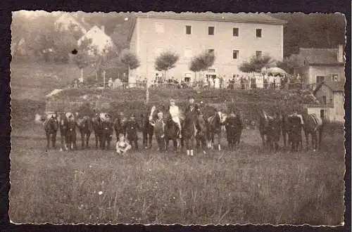 61309 AK Bad Abbach um 1935 Fotokarte Fest Feier Kinderreiten Pferde