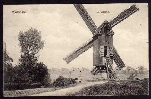 52415 AK Wervik Wervicq Flandern Mühle Mole Windmühle 1915 Belgien