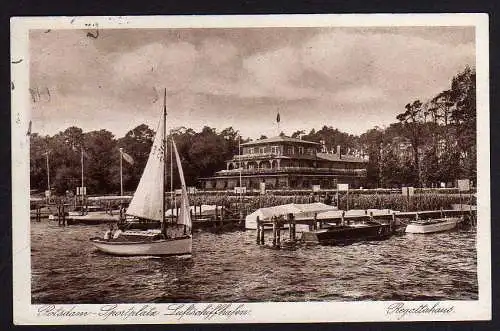 52390 AK Potsdam Sportplatz Luftschiffhafen Regattahaus 1931