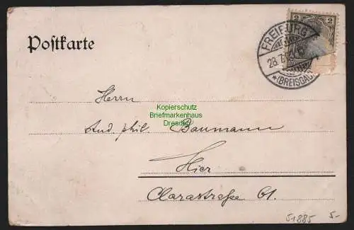 51885 AK Freiburg im Breisgau 1903 Ortenauer Bauer Lebende Badische Volkstracht