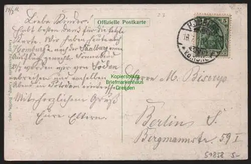 51858 AK Kastell Saalburg Bad Homburg vor der Höhe 1911 Künstlerkarte