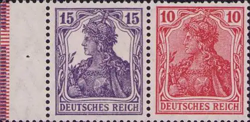 3432 DR Zdr. Zusammendruck Germania W 13 ** postfrisch