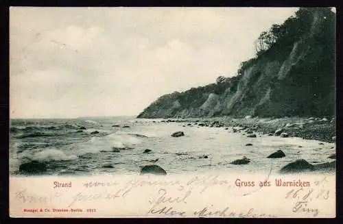 29655 Ansichtskarte Warnicken Strand 1903 Samland Ostpreußen