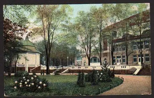 29643 AK Essen Stadtgarten Terasse Musikpavillon 1908, gelaufen