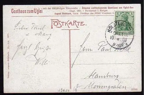 29624 AK am Ugleisee Ukleisee Gasthaus 1908 Eutin Sielbeck Kreis Ostholstein