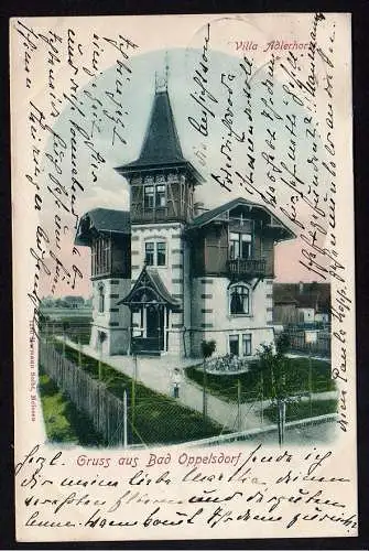 29025 Ansichtskarte Bad Wald Oppelsdorf 1901 Villa Adlerhorst