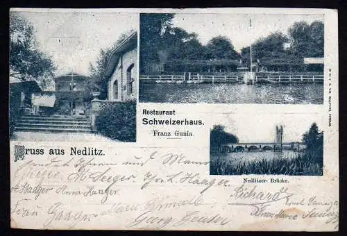 29084 AK Nedlitz Restaurant Schweizerhaus Gasthof Wirtshaus Gaststätte 1902