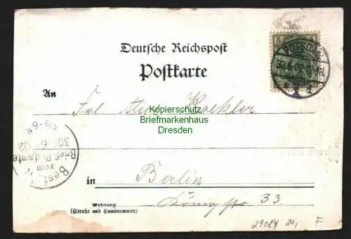 29084 AK Nedlitz Restaurant Schweizerhaus Gasthof Wirtshaus Gaststätte 1902