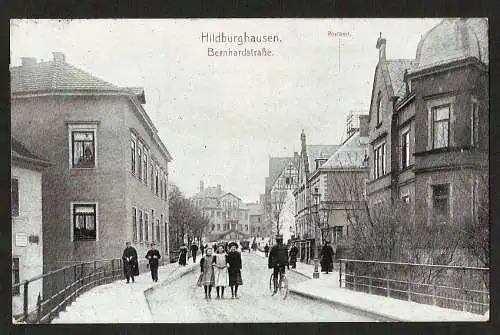 25346 AK Hildburghausen Bernhardtstraße Postamt 1914, gelaufen 1914