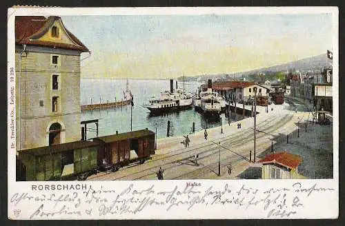 25142 AK Rorschach Hafen Zug Bahnhof Verladestation 1906 Rorschach am Bodensee