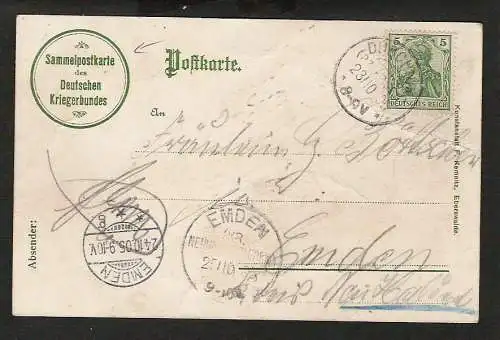 21368 AK Kyffhäuser Sammelpostkarte des deutschen Kriegerbundes , gelaufen