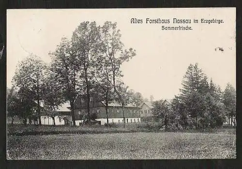 21030 AK Altes Forsthaus Nassau im Erzgebirge , gelaufen   1912