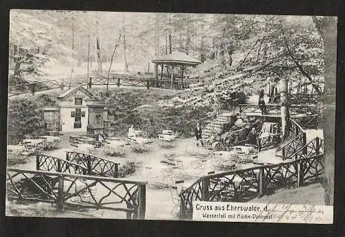 20573 AK Eberswalde 1907 Wasserfall mit Mücke Denkmal