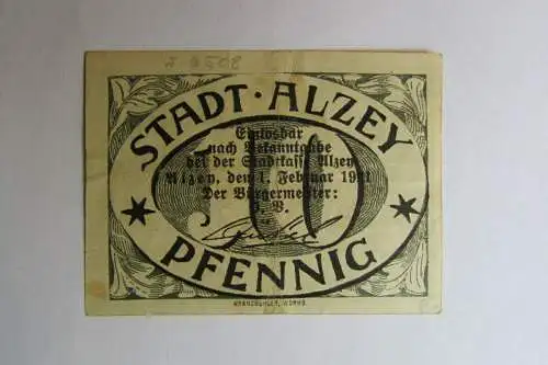 20764 Notgeld Stadt Alzey 10 Pfennig 1921