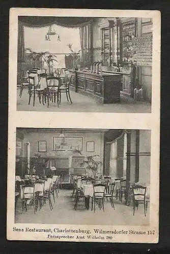 20682 AK Berlin Charlottenburg Sens Restaurant Wilmersdorfer 1911